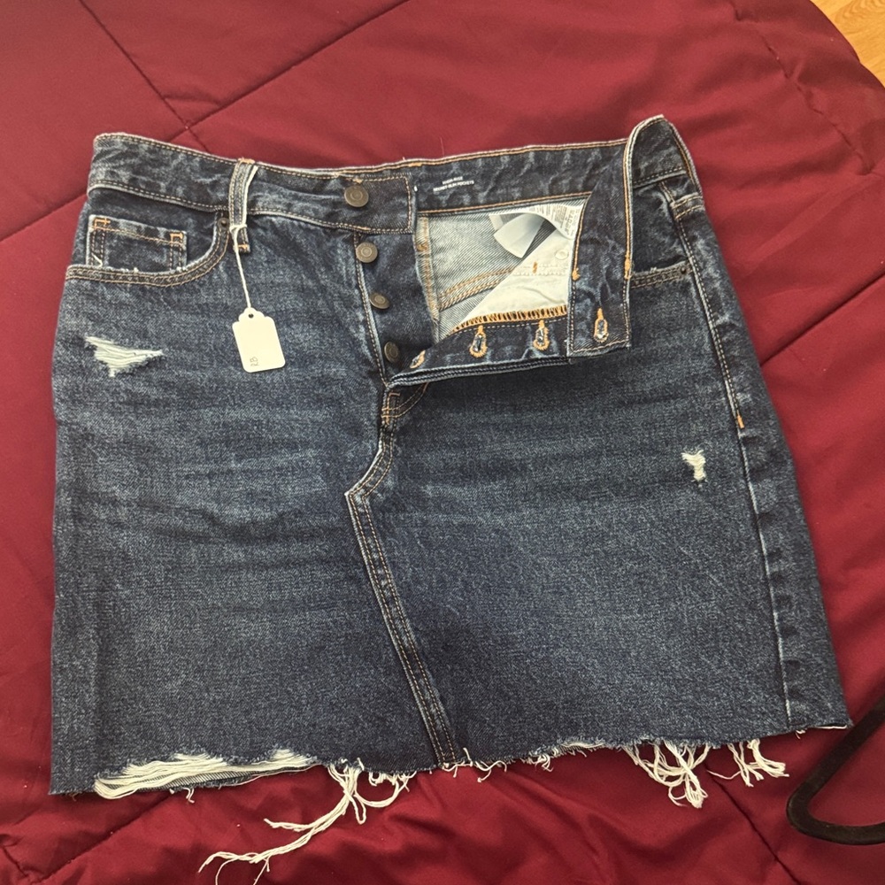Old Navy Dark Blue Denim Mini Skirt